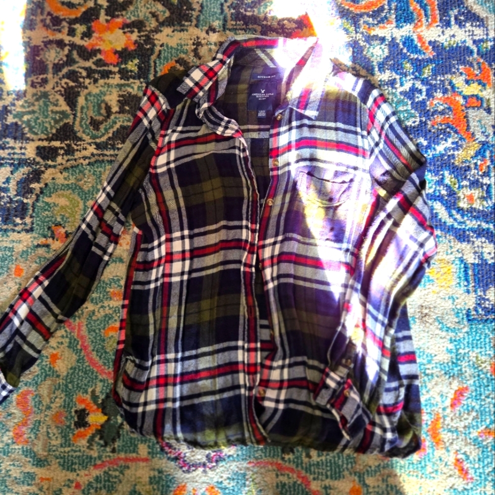 American Eagle Outfitters boyfriend fit flannel